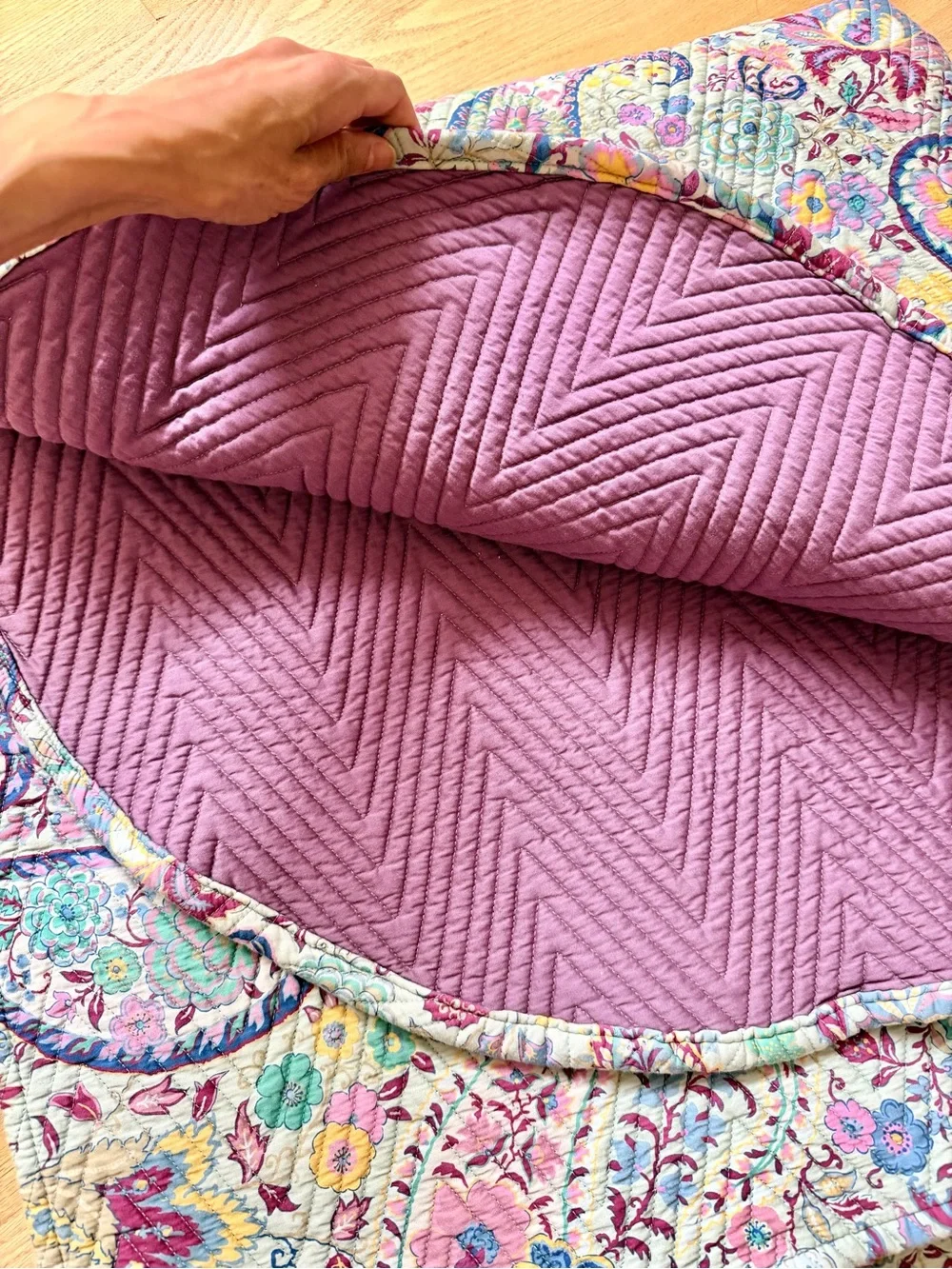 ETRO Home Collection Quilted Floral Reversible Throw